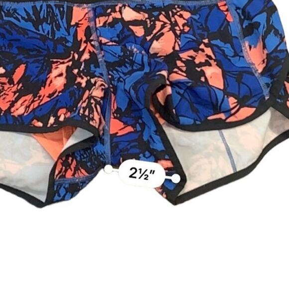 Lululemon Speed Short Paint Storm Harbor Blue Multi / Black SZ 4‎ - Picture 4 of 7